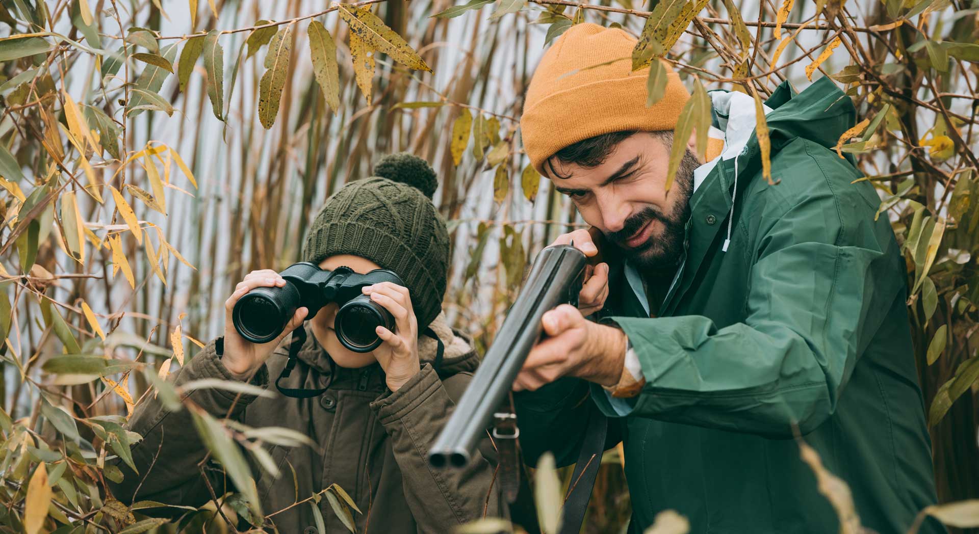 Hunting earplugs designed for shooting sports to protect against loud gunshot noise