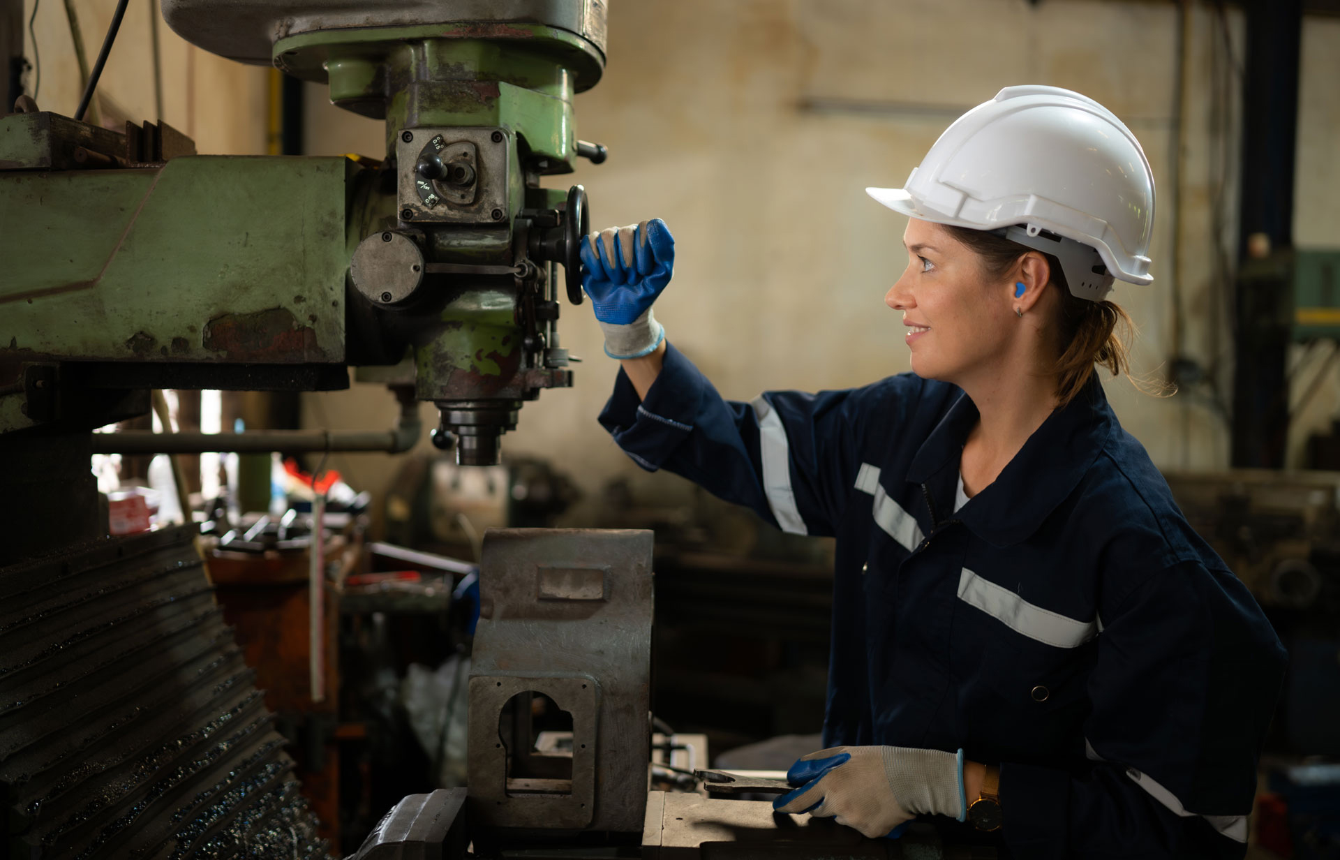 Custom-fit earplugs providing comfort and safety for workplace noise exposure